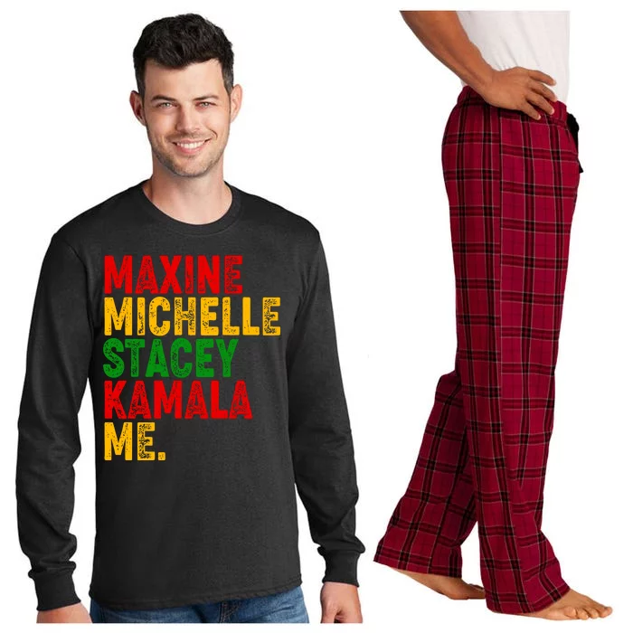 Maxine Michelle Stacey Kamala Me Black History Month Long Sleeve Pajama Set