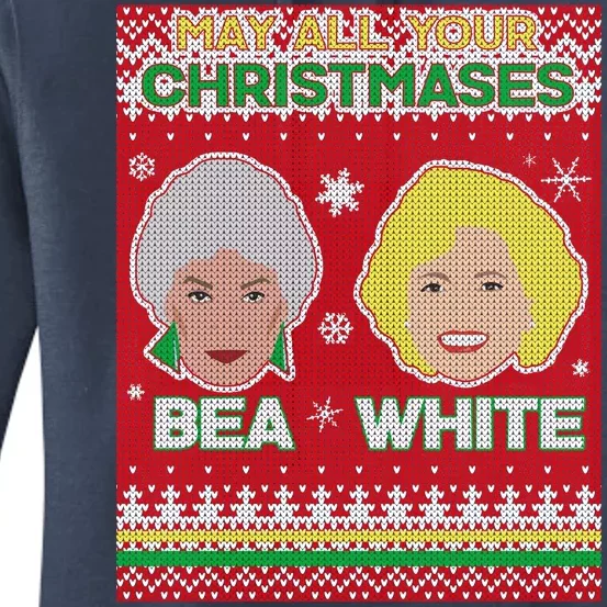 May All Your Christmases Bea White Ugly Christmas Women's Pullover Hoodie