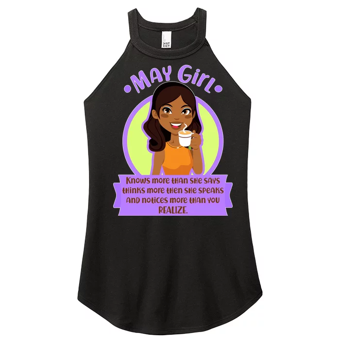 May Birthday Girl Knows More Than You Realize Women’s Perfect Tri Rocker Tank