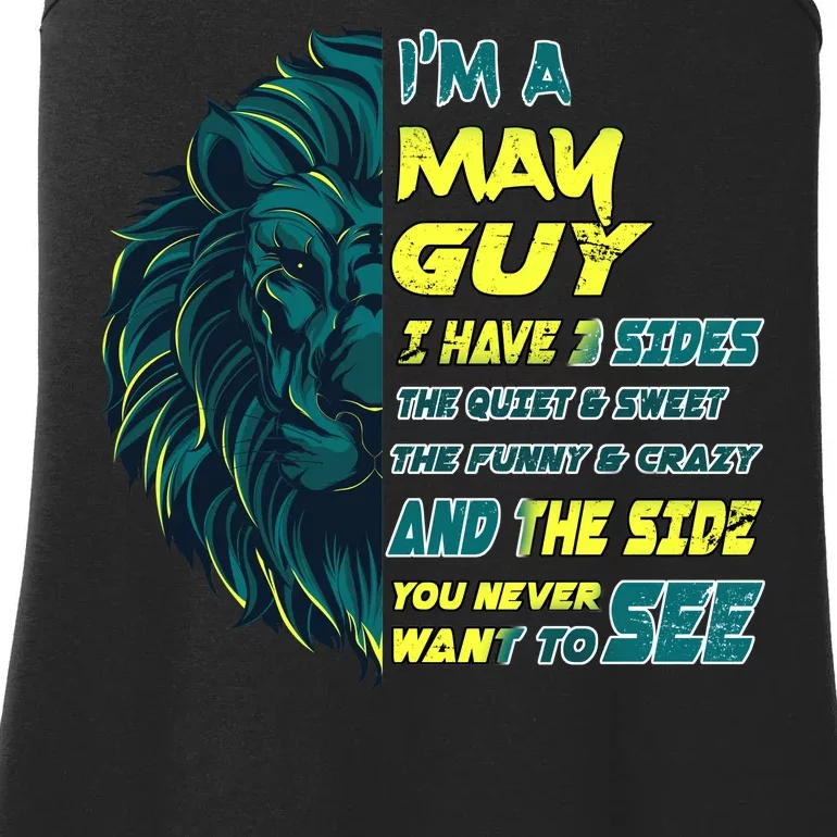 May Birthday Guy Has 3 Sides Sweet Funny Crazy Ladies Essential Tank