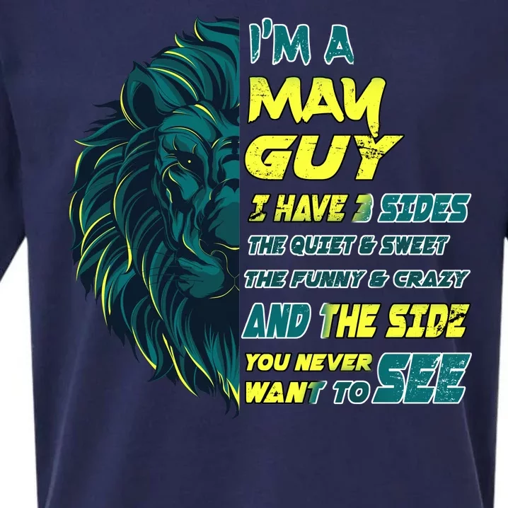 May Birthday Guy Has 3 Sides Sweet Funny Crazy Sueded Cloud Jersey T-Shirt