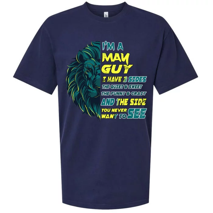 May Birthday Guy Has 3 Sides Sweet Funny Crazy Sueded Cloud Jersey T-Shirt