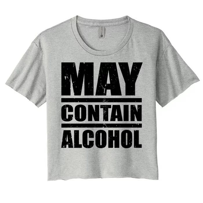 May Contain Alcohol Women's Crop Top Tee