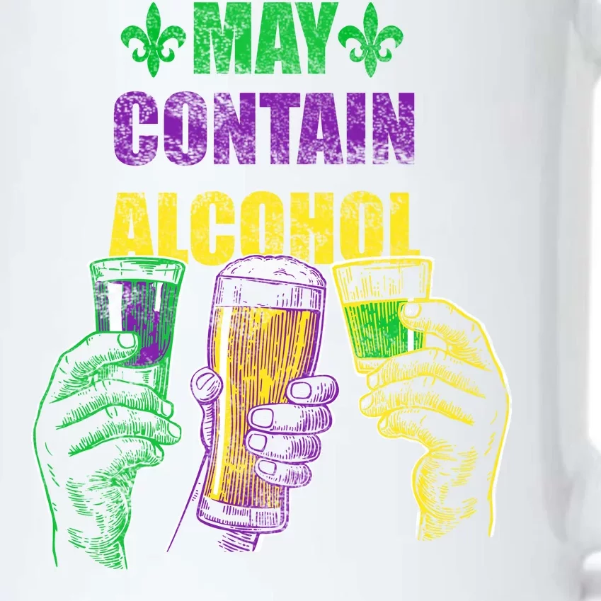 May Contain Alcohol Mardi Gras Black Color Changing Mug