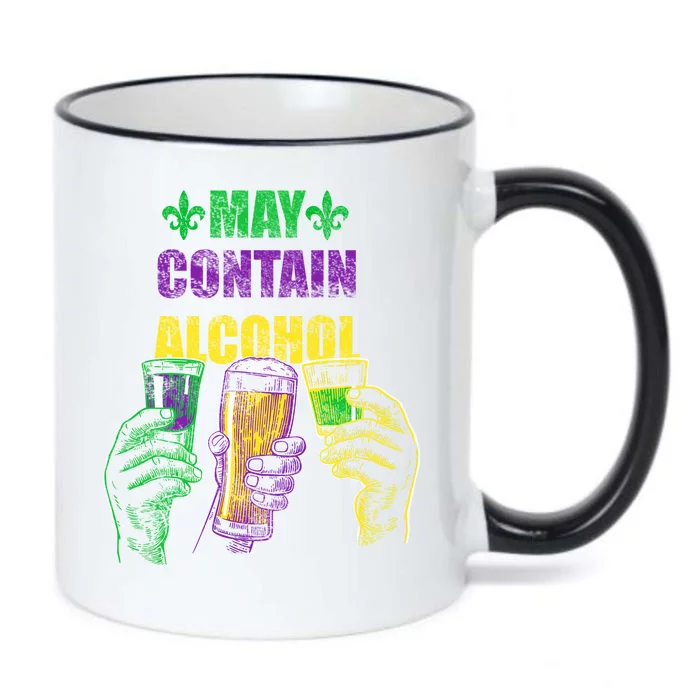 May Contain Alcohol Mardi Gras Black Color Changing Mug