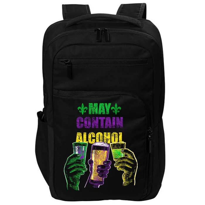 May Contain Alcohol Mardi Gras Impact Tech Backpack