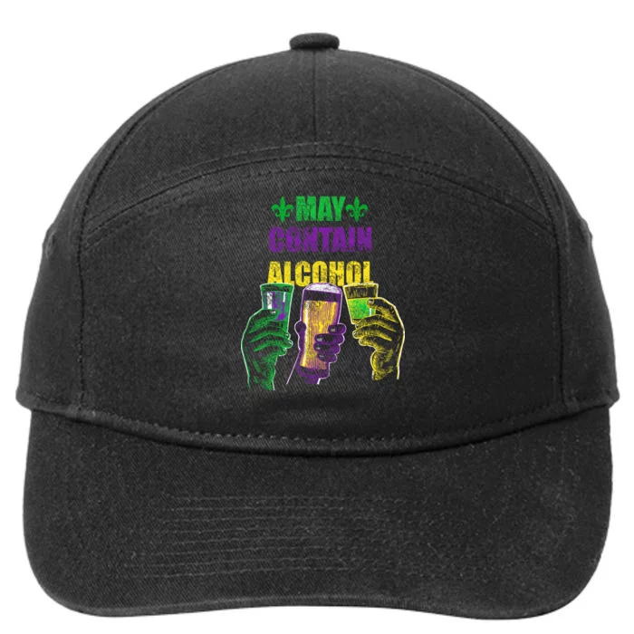 May Contain Alcohol Mardi Gras 7-Panel Snapback Hat