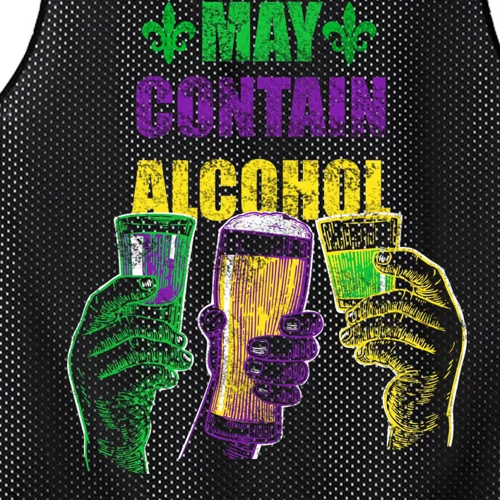 May Contain Alcohol Mardi Gras Mesh Reversible Basketball Jersey Tank