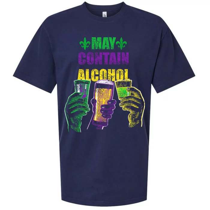 May Contain Alcohol Mardi Gras Sueded Cloud Jersey T-Shirt