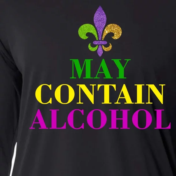 May Contain Alcohol Mardi Gras Spaid Cooling Performance Long Sleeve Crew