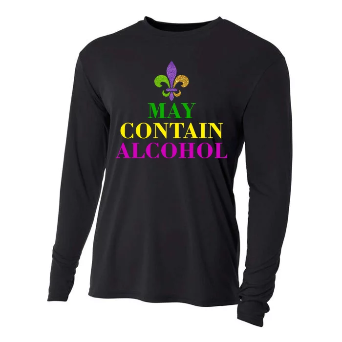 May Contain Alcohol Mardi Gras Spaid Cooling Performance Long Sleeve Crew