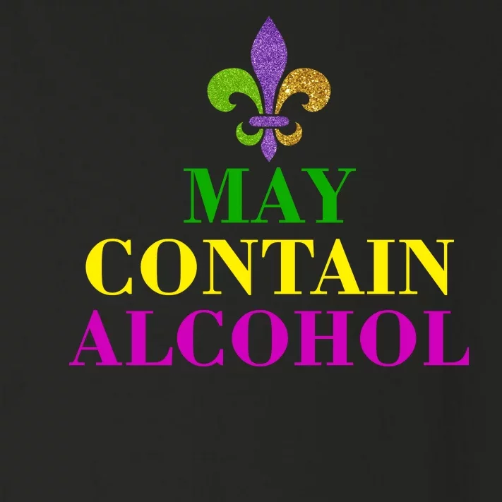 May Contain Alcohol Mardi Gras Spaid Toddler Long Sleeve Shirt