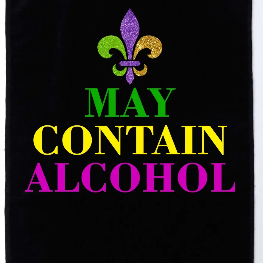 May Contain Alcohol Mardi Gras Spaid Platinum Collection Golf Towel