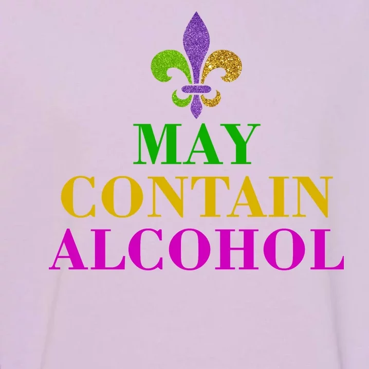 May Contain Alcohol Mardi Gras Spaid Garment-Dyed Sweatshirt