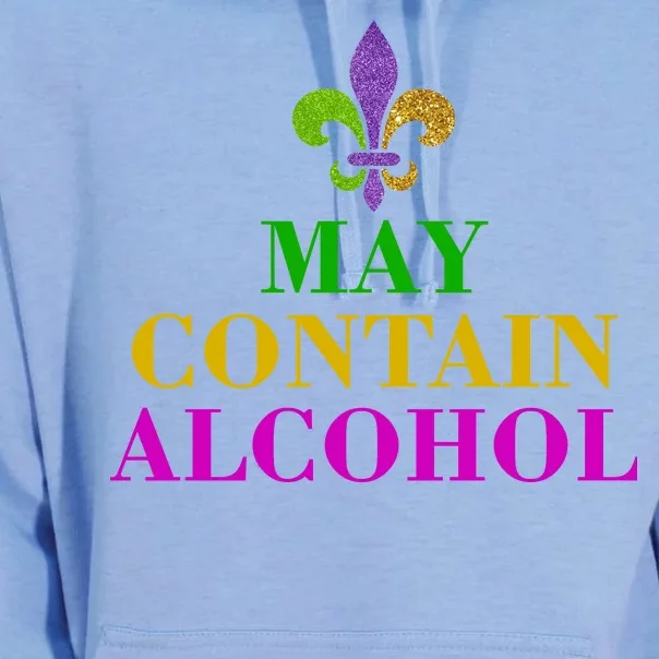 May Contain Alcohol Mardi Gras Spaid Unisex Surf Hoodie