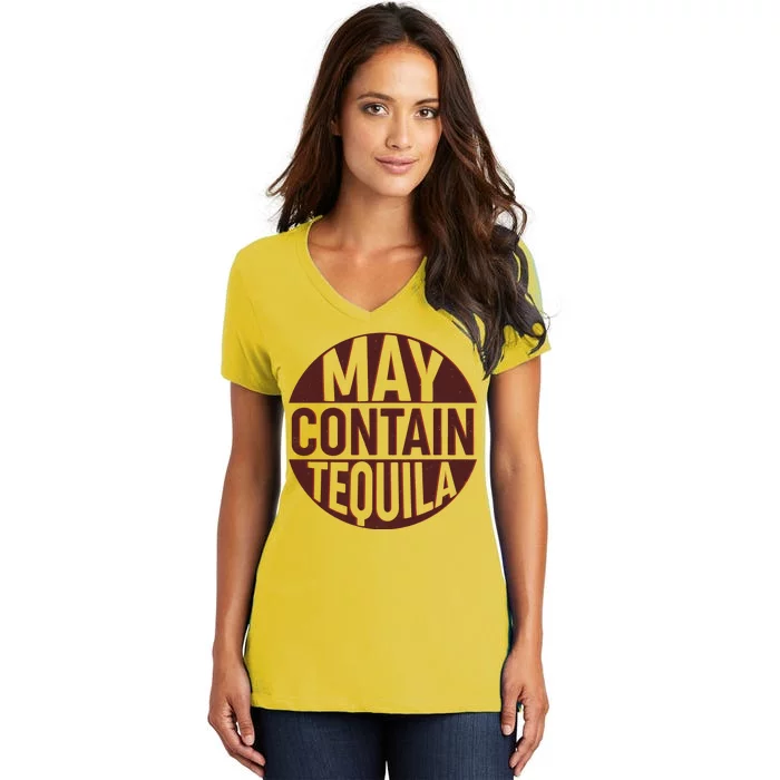 May Contain Tequila Women's V-Neck T-Shirt