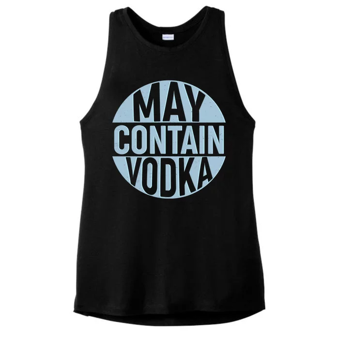 May Contain Vodka Ladies Tri-Blend Wicking Tank