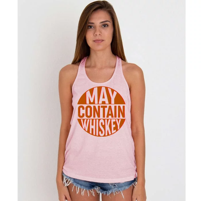 May Contain Whiskey Women's Knotted Racerback Tank