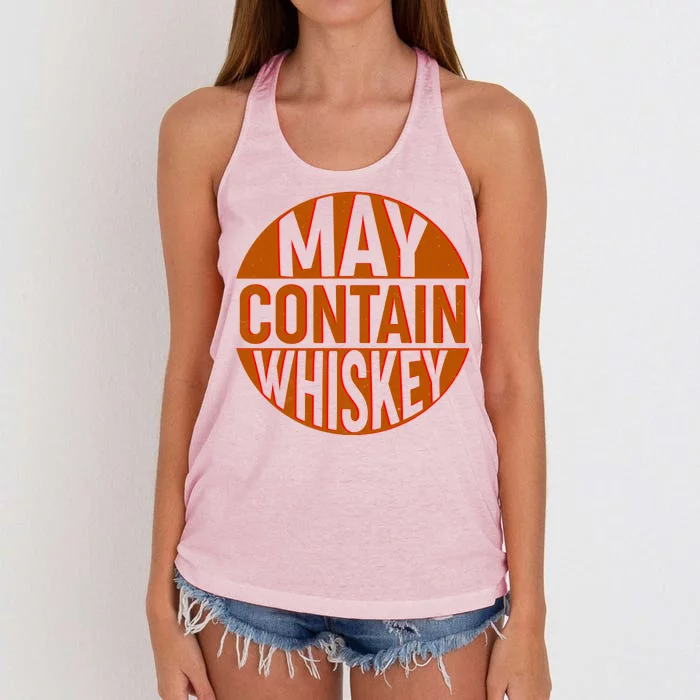 May Contain Whiskey Women's Knotted Racerback Tank