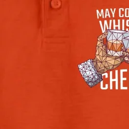 May Contain Whiskey Cheers Dry Zone Grid Performance Polo