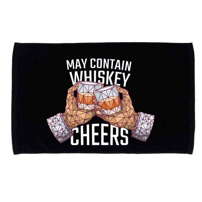 May Contain Whiskey Cheers Microfiber Hand Towel