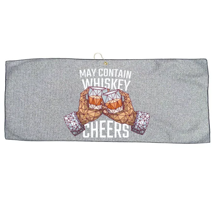 May Contain Whiskey Cheers Large Microfiber Waffle Golf Towel