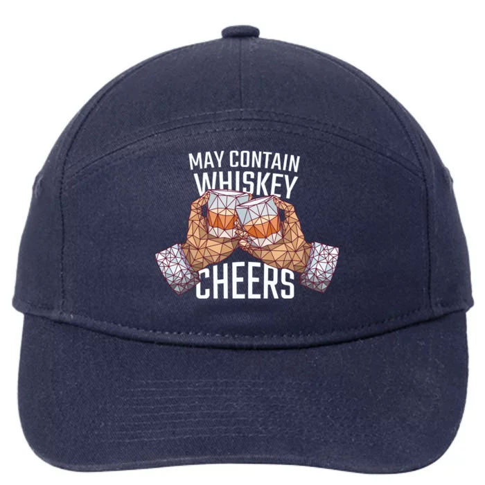 May Contain Whiskey Cheers 7-Panel Snapback Hat