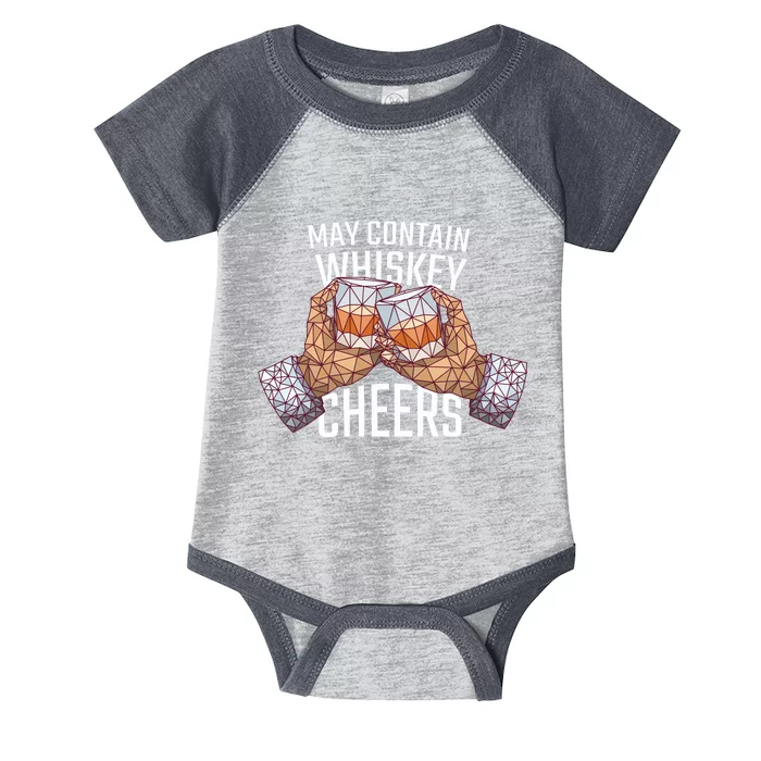 May Contain Whiskey Cheers Infant Baby Jersey Bodysuit