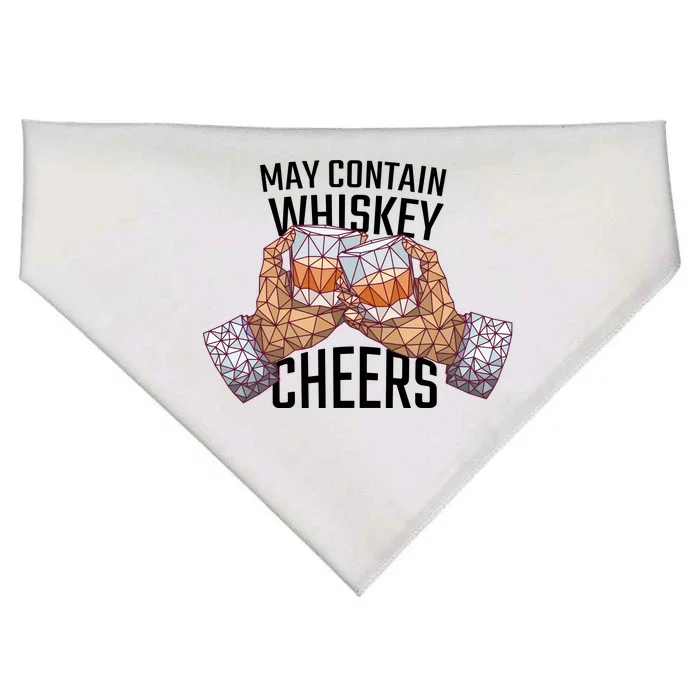 May Contain Whiskey Cheers USA-Made Doggie Bandana