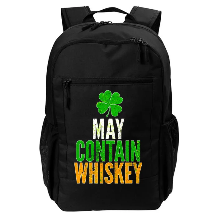 May Contain Whiskey Funny St Patricks Day Daily Commute Backpack