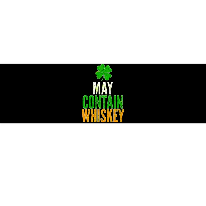 May Contain Whiskey Funny St Patricks Day Bumper Sticker