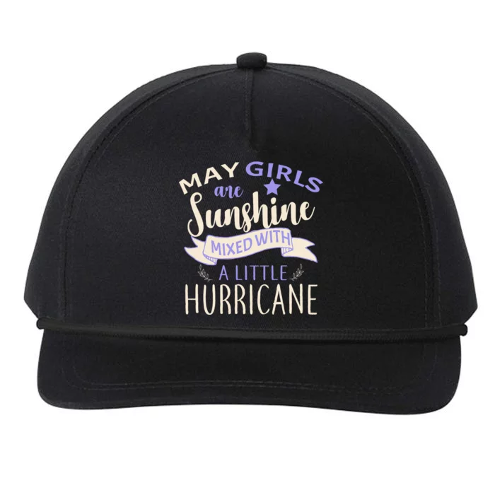 May Girls Are Sunshine Mixed With Hurricane Snapback Five-Panel Rope Hat