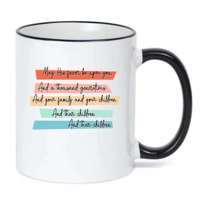 May His Favor Be Upon You Quote Black Color Changing Mug