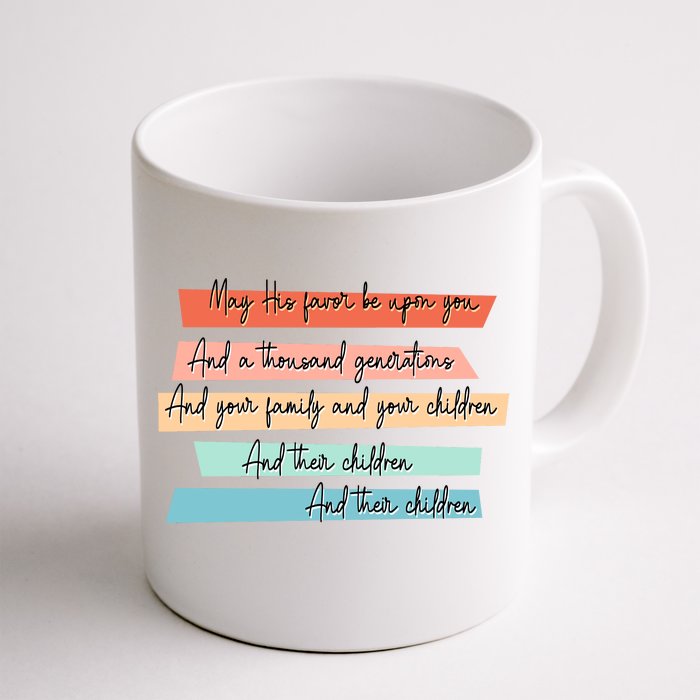 May His Favor Be Upon You Quote Front & Back Coffee Mug