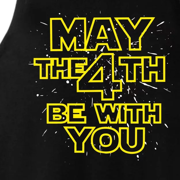 May the 4th Be With You Ladies Tri-Blend Wicking Tank