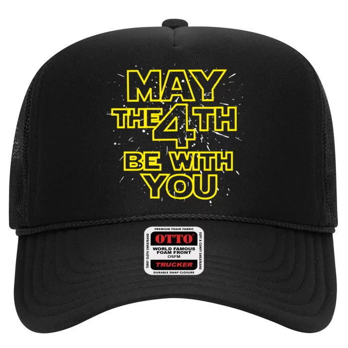 May the 4th Be With You High Crown Mesh Trucker Hat