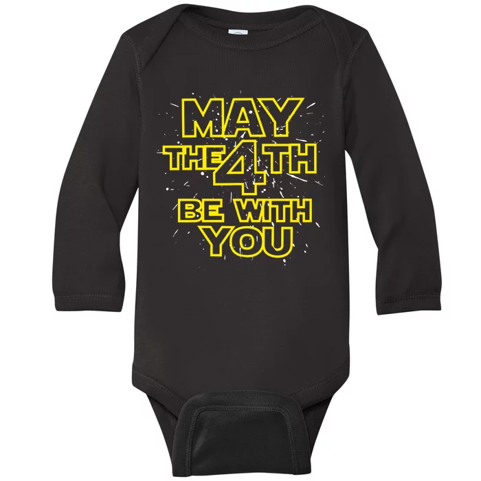 May the 4th Be With You Baby Long Sleeve Bodysuit