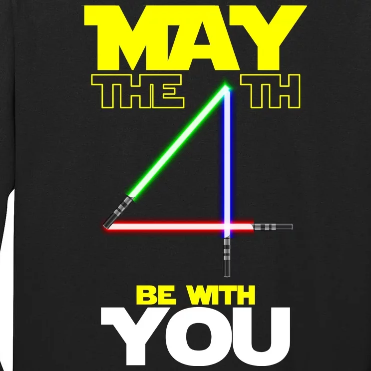 May The 4th Be With You Lightsaber Tall Long Sleeve T-Shirt