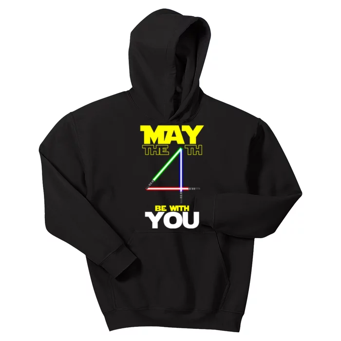 May The 4th Be With You Lightsaber Kids Hoodie