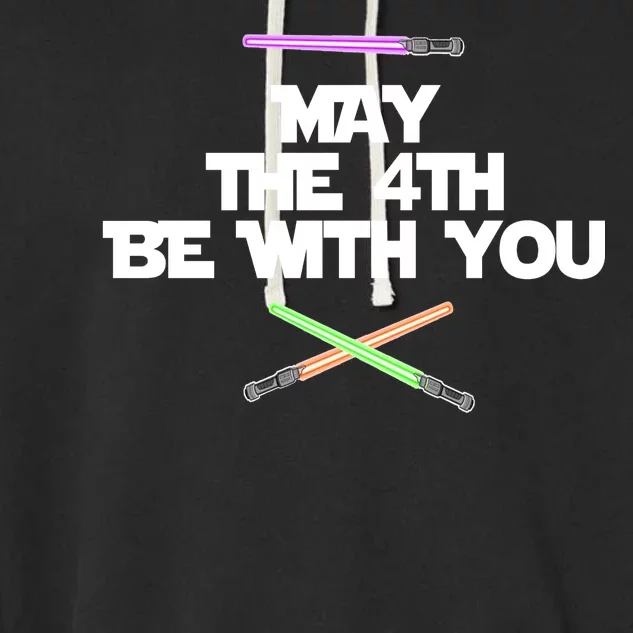 May The 4th Be With You Lightsabers Garment-Dyed Fleece Hoodie