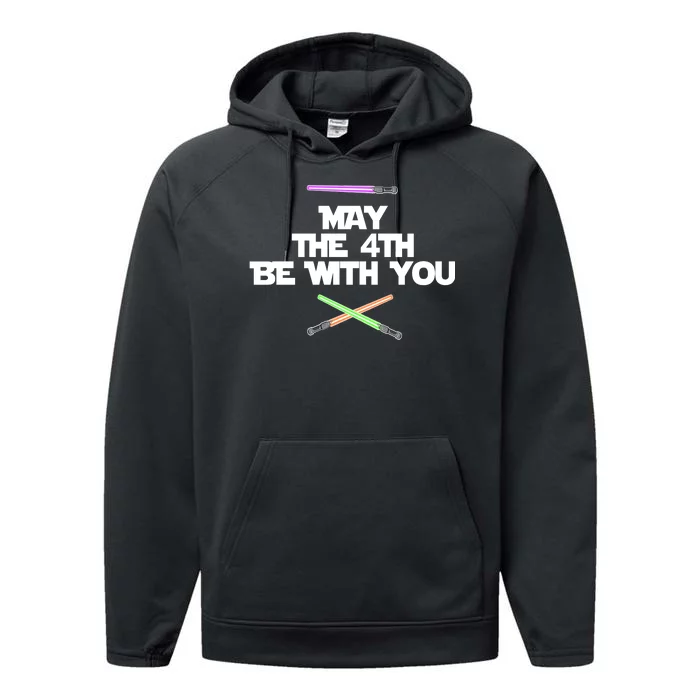 May The 4th Be With You Lightsabers Performance Fleece Hoodie