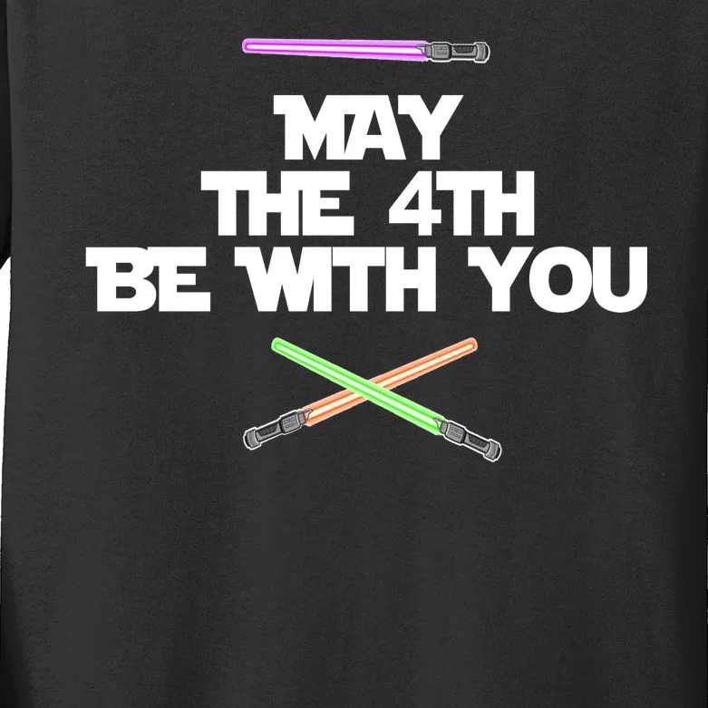 May The 4th Be With You Lightsabers Kids Long Sleeve Shirt