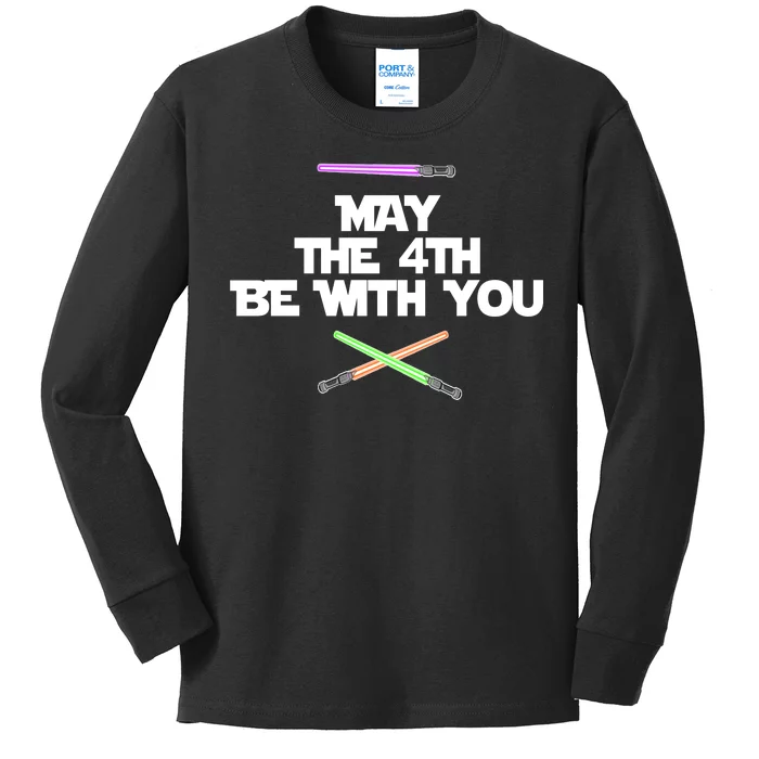 May The 4th Be With You Lightsabers Kids Long Sleeve Shirt