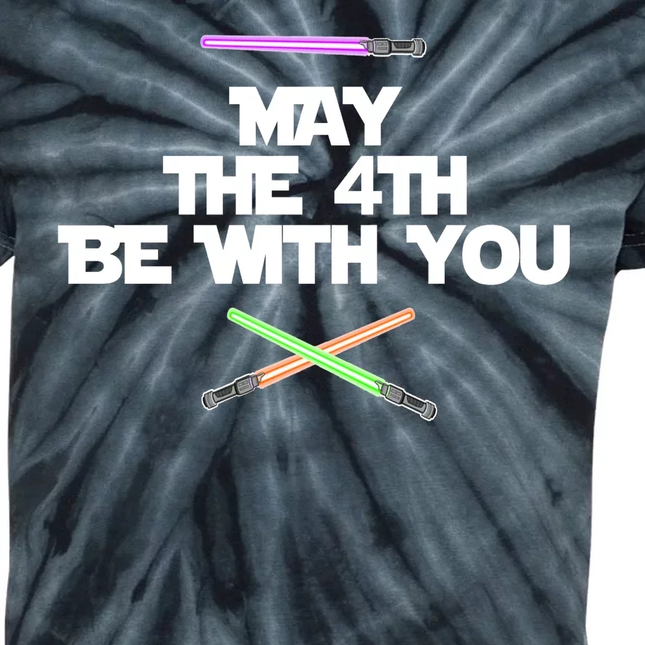 May The 4th Be With You Lightsabers Kids Tie-Dye T-Shirt