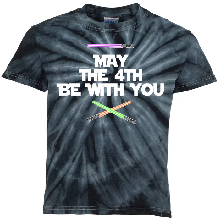 May The 4th Be With You Lightsabers Kids Tie-Dye T-Shirt