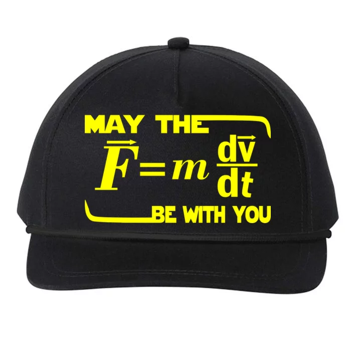 May The (F=mdv/dt) Be With You Physics Snapback Five-Panel Rope Hat