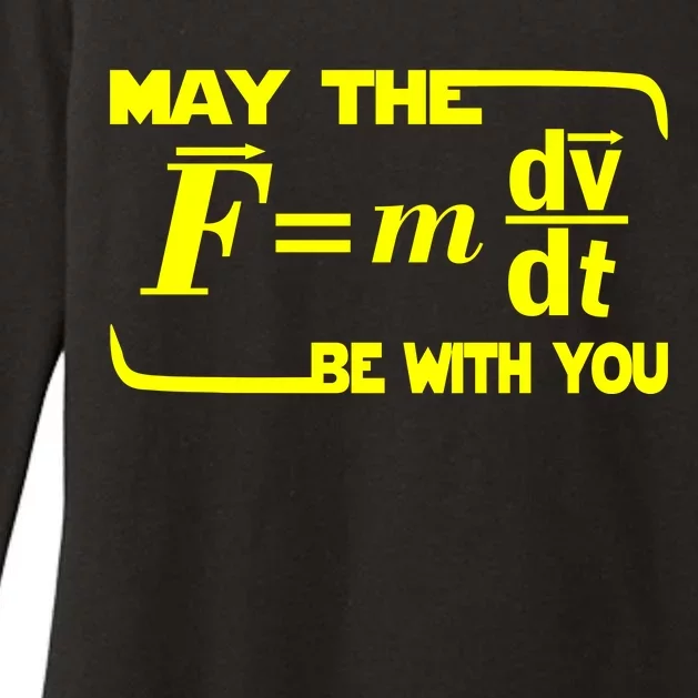 May The (F=mdv/dt) Be With You Physics Womens CVC Long Sleeve Shirt