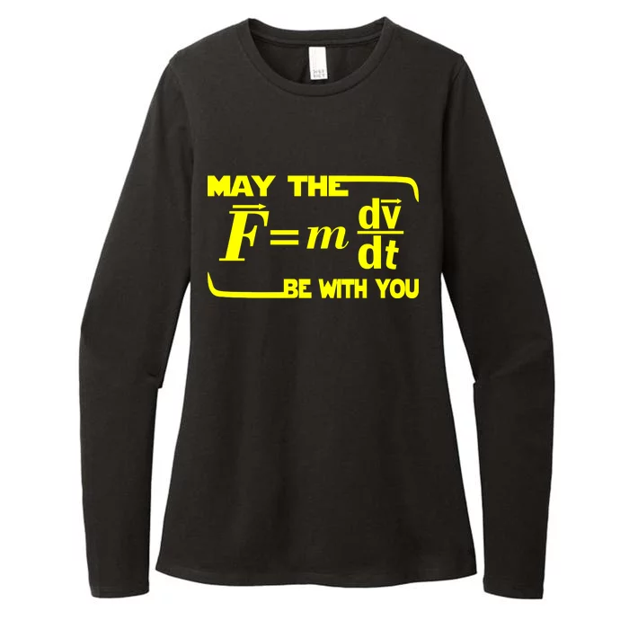 May The (F=mdv/dt) Be With You Physics Womens CVC Long Sleeve Shirt