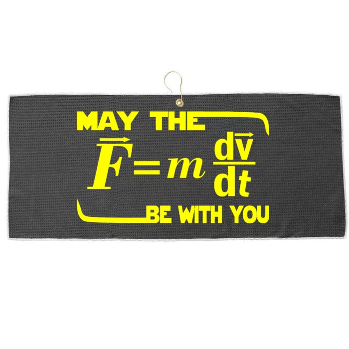 May The (F=mdv/dt) Be With You Physics Large Microfiber Waffle Golf Towel