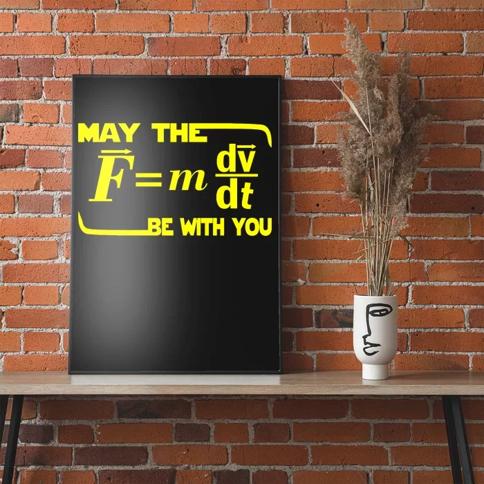 May The (F=mdv/dt) Be With You Physics Poster